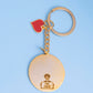 'I Love Organic' Keychain (with Heart Pendant) - Back- Organic Shop by Pure & Eco India