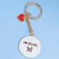 'I Love Organic' Keychain (with Heart Pendant) - Organic Shop by Pure & Eco India