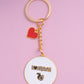 'I Love Vegan' Keychain (with Heart Pendant) - Organic Shop by Pure & Eco India