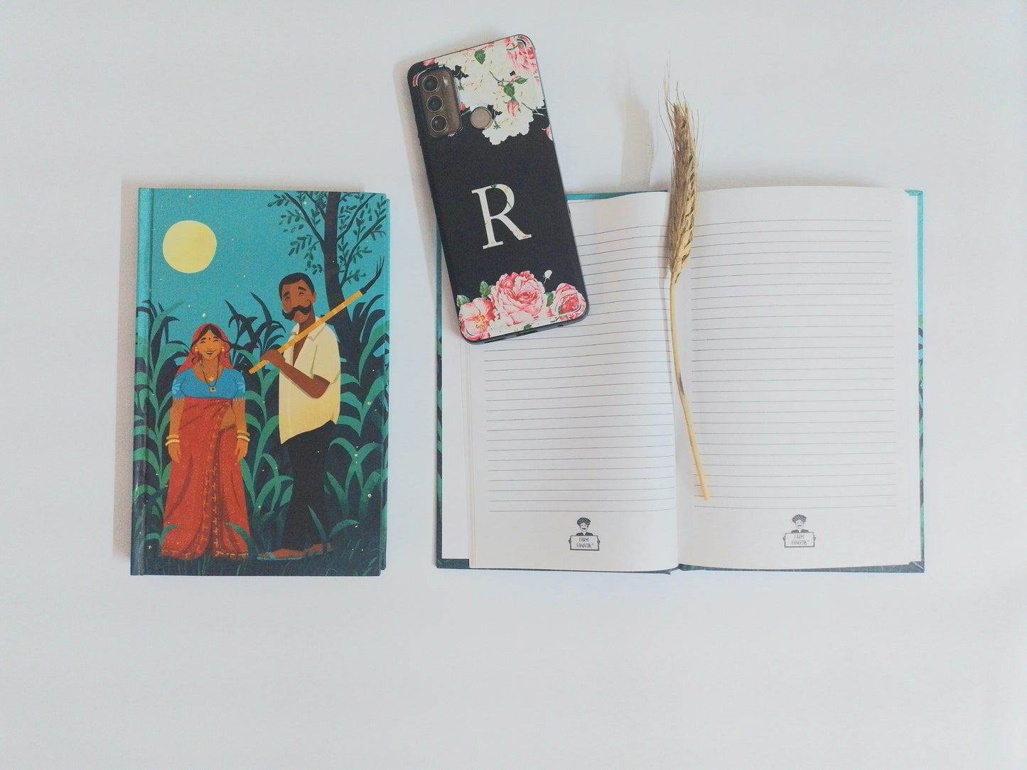 'Mr & Mrs Farmer' Notebook (Hard Cover)-Organic Shop by Pure & Eco India