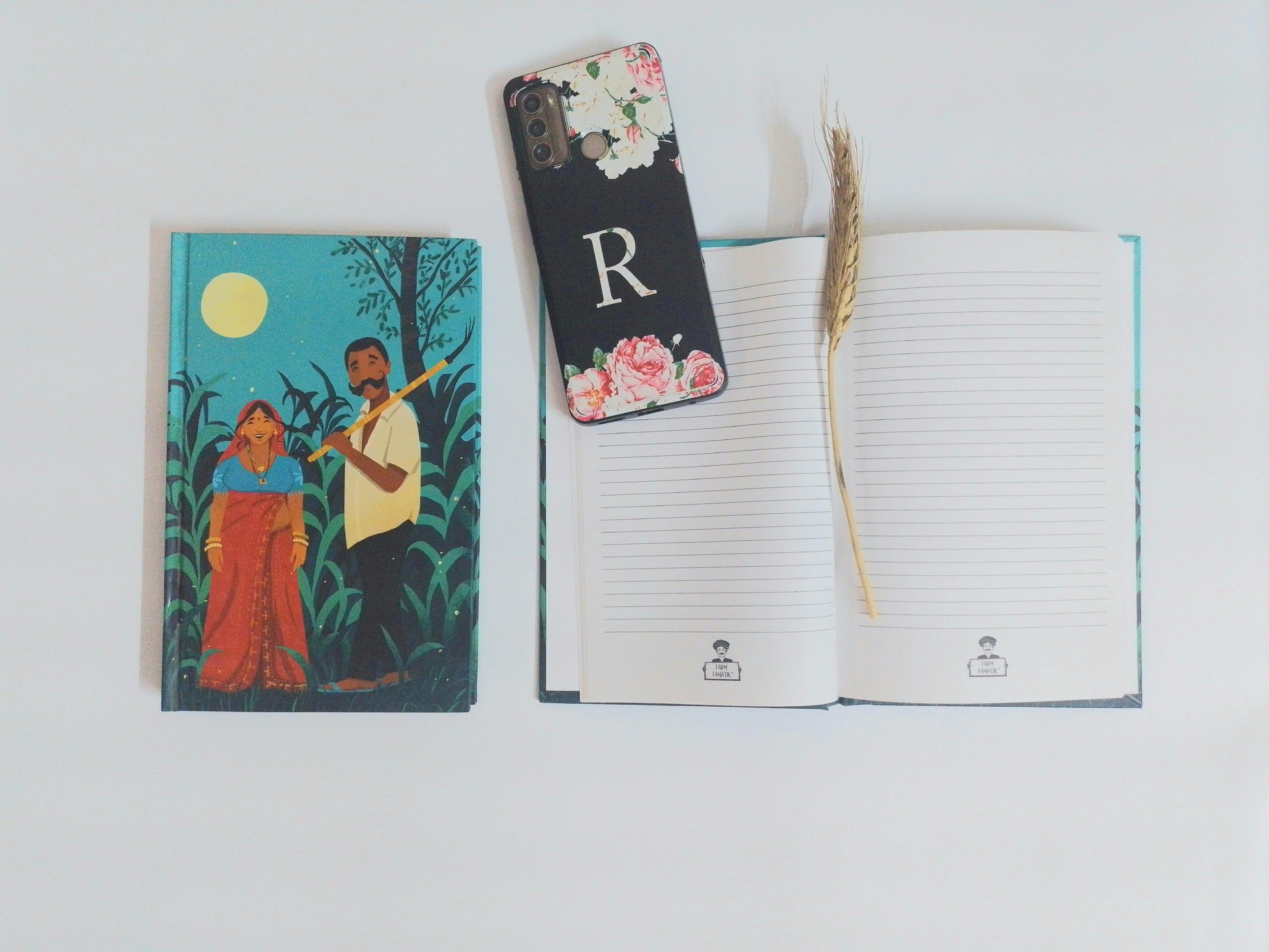 'Mr & Mrs Farmer' Notebook (Hard Cover)-Organic Shop by Pure & Eco India